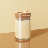 Cana Multifunctionala pentru Voiaj, cu Functii de Depozitare si Suport Articole Igiena Dentara, 13 x 6.8 x 6 cm, Maro deschis