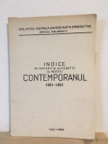 Indice pe Materii si Alfabetic al Revistei Contemporanul 1881-1891