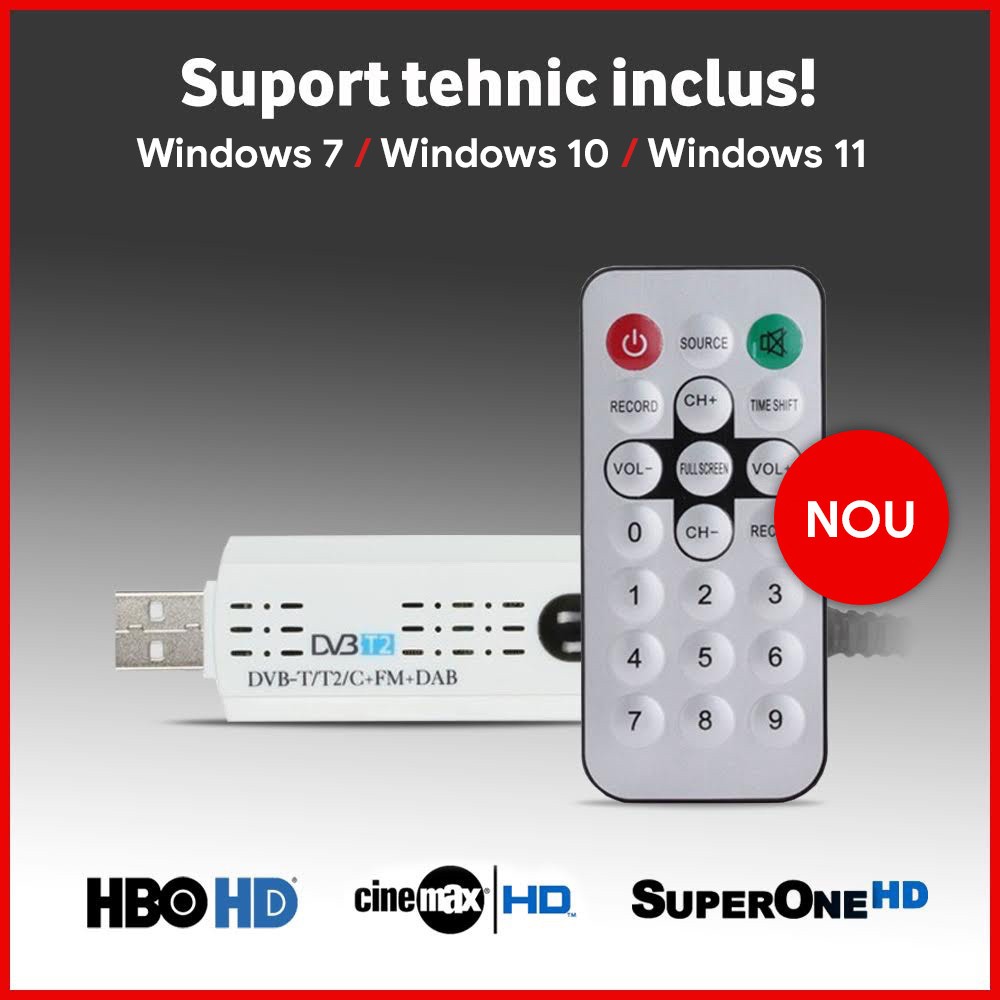 Tuner TV Digital USB - v2022.2 - DVB-C DVBC T2 - suport tehnic, Extern  (necesita PC) | Okazii.ro