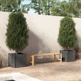Cumpara ieftin Jardiniere de grădină 2 buc. gri 50x50x50 cm lemn masiv de pin