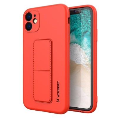 Husa pentru SAMSUNG Galaxy A51 - Silicon Kickstand (Rosu) Wozinsky foto