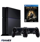 Consola Sony Playstation 4 Ps4 500gb + Doua Controllere + Deus Ex: Mankind Divided PlayStation 4, Second-Hand