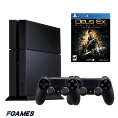Consola Sony Playstation 4 Ps4 500gb + Doua Controllere + Deus Ex: Mankind Divided PlayStation 4, Second-Hand