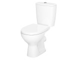 Set vas WC stativ Cersanit, Arteco New, Rimless cu rezervor si capac Soft-Close si Easy Off inclus