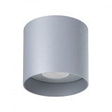 Lampă De Tavan Mika Gri Aluminiu 1 Bec Cilindric Minimalist De Interior