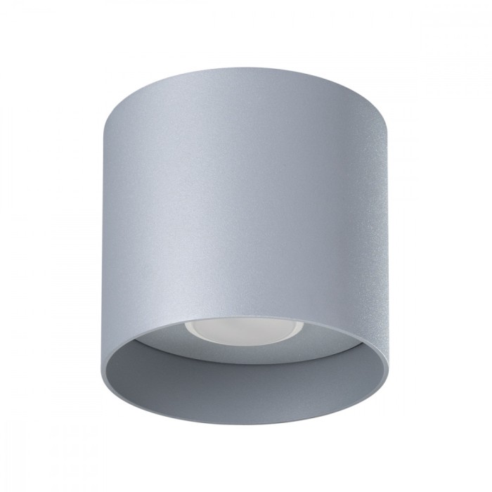 Lampă De Tavan Mika Gri Aluminiu 1 Bec Cilindric Minimalist De Interior