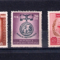 ROMANIA 1952 - ZIUA INTERNATIONALA A FEMEII, MNH - LP 296