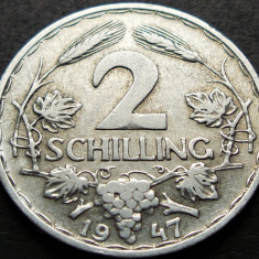 Moneda istorica 2 SCHILLING - AUSTRIA, anul 1947 * cod 826