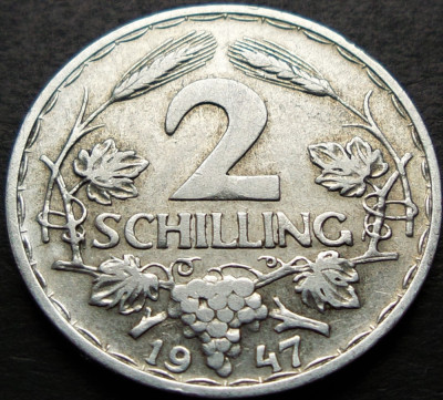 Moneda istorica 2 SCHILLING - AUSTRIA, anul 1947 * cod 826 foto