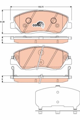 TRW GDB3418 COTEC set placute frana,frana disc foto