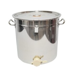 Maturator din inox cu capac pentru miere de albine 40kg foto