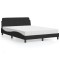 vidaXL Pat cu saltea, Dover, negru, 140x190 cm, catifea 3208393
