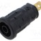 Conector banană 4mm soclu 24A 1kV negru Hirschmann T&amp;M