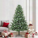 vidaXL Brad de Crăciun artificial pre-luminat cu set de bile Verde 3395362