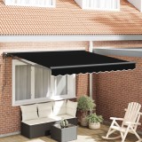 vidaXL Cortina Retractabilă Negru 300 x 250 cm Aluminiu și țesătură 3330050