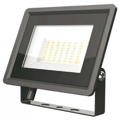 Proiector LED V-tac, 50W, 4300 lm, lumina neutra, 4000K, IP65, negru