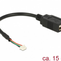 Cablu USB 2.0 pin header 4 pini la USB 2.0-A M-M pentru Intel NUC 15cm, Delock 84834