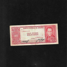 Bolivia 100 pesos bolivianos 1962 seria4885160