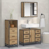 vidaXL Set de mobilier pentru baie cu sertar 3 pcs Stejar Artizanal 3402537