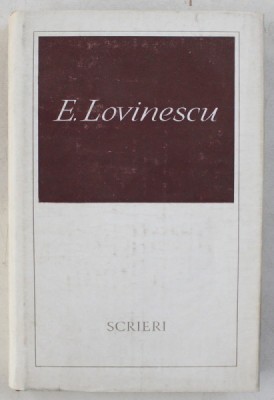 OPERE , E. LOVINESCU , SCRIERI , VOLUMUL IX , T. MAIORESCU SI COMTEMPORANII LUI , 1982 foto