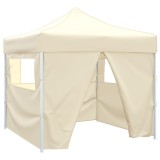 41464 vidaXL Cream Foldable Tent 3 x 3 m with 4 Walls 41464