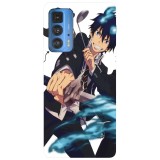 Husa compatibila cu Motorola Moto G50 model Rin Okumura Blue Exorcist, Silicon, TPU, Viceversa, Transparent, Carcasa