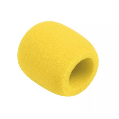 Burete microfon galben mare 75x60mm Azusa MIK1574E foto