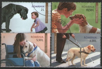 Romania 2021 - caini, serie stampilata foto