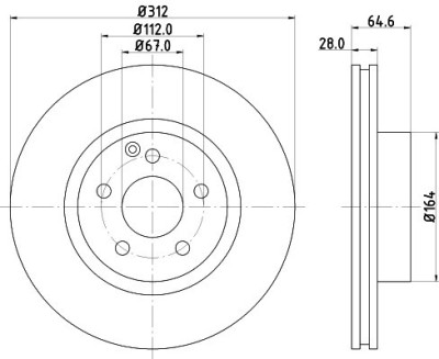 Disc frana PEUGEOT EXPERT caroserie (VF3A, VF3U, VF3X) (2007 - 2016) KRIEGER 0950004146 foto