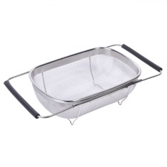 Strecurătoare Metalică, Manere Extensibile, 27x18x10cm, Potrivit pentru Mașina de Spălat Vase