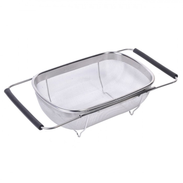 Strecurătoare Metalică, Manere Extensibile, 27x18x10cm, Potrivit pentru Mașina de Spălat Vase