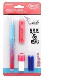 Stilou cu radiera penita ascunsa You&amp;amp;amp;Me DACO ST301AD, albastru degrade