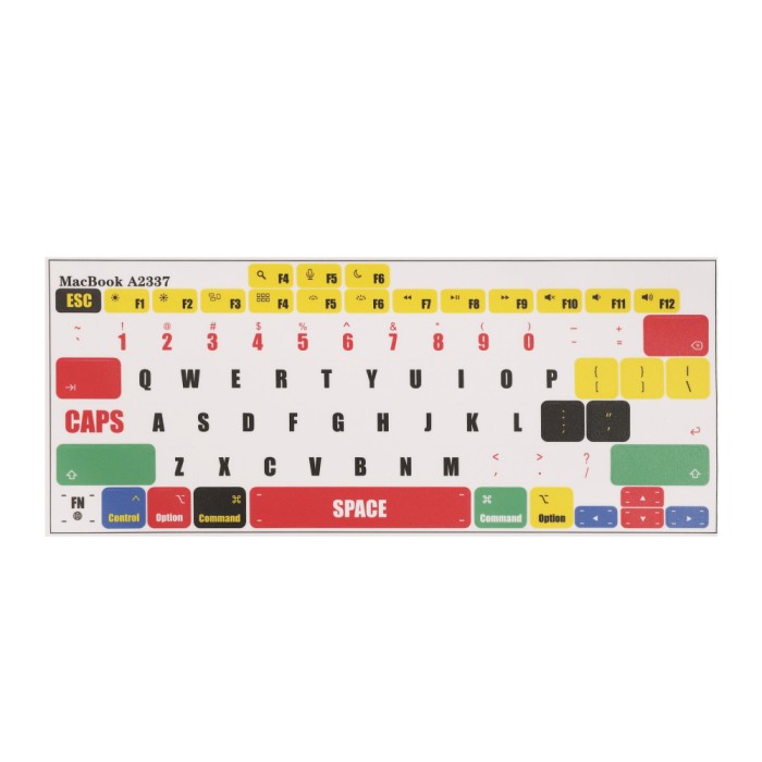 Autocolant tastatura Kwmobile pentru Apple MacBook Air M1 13&quot; (2020), Multicolor, Plastic, KWM000025CQ001C