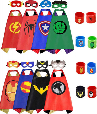 ATERO Kids Dress Up Șepci Supererou Seturi &amp;amp; Brățări Slap pentru Costume pentru foto