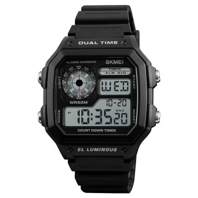 Ceas barbatesc Skmei Sport Multifunctional Digital Alarma Casual Negru foto