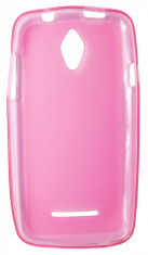 Husa silicon roz (cu spate mat) pentru Vodafone Smart 4 888 foto