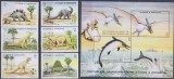 Timbre cu animale preistorice din Sao Tome e Principe