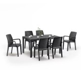 Cumpara ieftin Set mobilier de grădină Corri 6+1, grafit