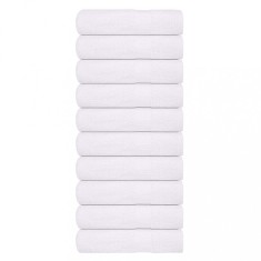 vidaXL Prosoape de m&acirc;ini 10 buc., FROGN, alb, 50x100 cm, 100% bumbac 136651