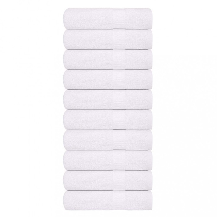 vidaXL Prosoape de m&acirc;nă 10 buc alb 50x100 cm 360 g/m&sup2; 100% bumbac 136651
