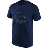 Vancouver Canucks tricou de bărbați Etch navy - S