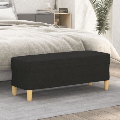 vidaXL Bancă, negru, 100x35x41 cm, textil foto