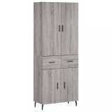 Cumpara ieftin Dulap inalt, gri sonoma, 69,5x34x180 cm, lemn compozit