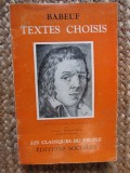 Babeuf - Textes choisis INTRODUCTION PAR CLAUDE MAZAURIC AUTOGRAF