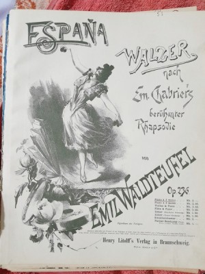 Espana, vals - Emil Waldteufel partitura foto