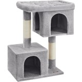 FEANDREA Ansamblu de joaca pisici, tip copac, culcus, 2 ascunzatoare, 68x48x101 cm, gri Household NewTrend