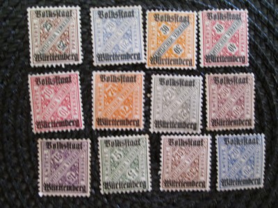 GERMANIA WURTTEMBERG SERIE MNH/MH=233 foto
