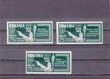 1962 Exil Romania, C.E. Atletism serie ndt supratipar trilingv Emisiunea 29,MNH.