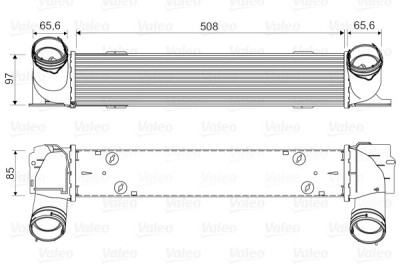 VALEO 818553 Intercooler, compresor foto