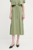 United Colors of Benetton fustă culoarea verde, midi, evazati, 4NPHD004S